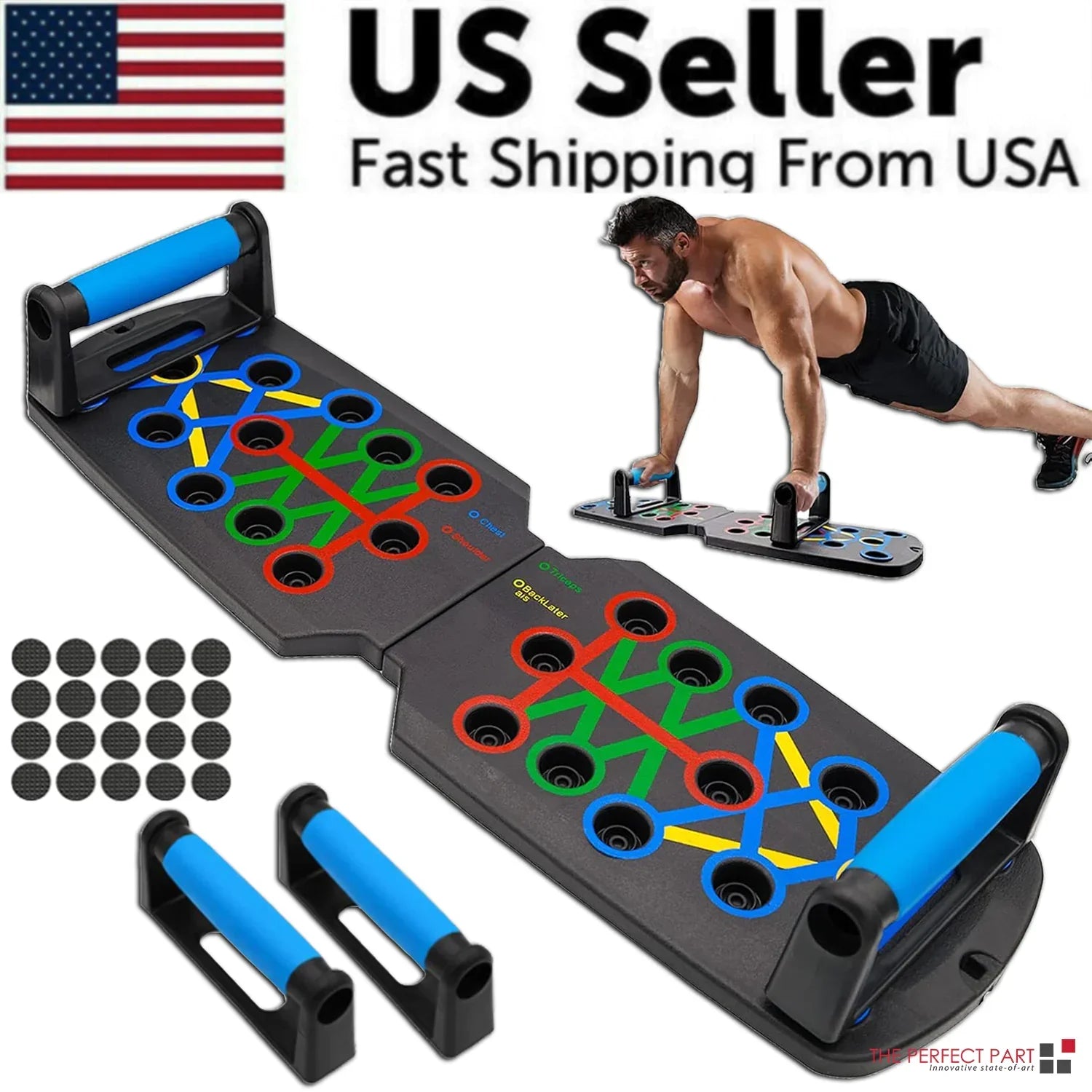 Push-Up Rack Board – 28-in-1 Home Gym Workout System